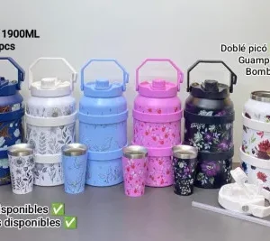 TERMO 2PCS DOBLE PICO 1.9L FLOREADO