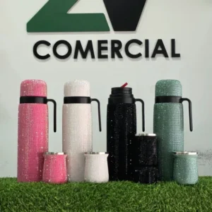 KIT TERMO MATE 2 PZS MEDIA MANIJA BRILLO 1L AR-489