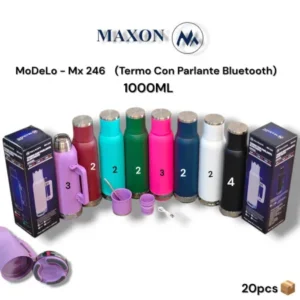 KIT TERMO 3PZS MATE CON SPEAKER BT 1L MX-246